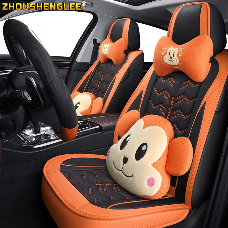 

ZHOUSHENGLEE flax car sear covers for renault logan 2 renault megane 3 laguna 2 sandero fluence symbol kadjar kangoo sander Auto