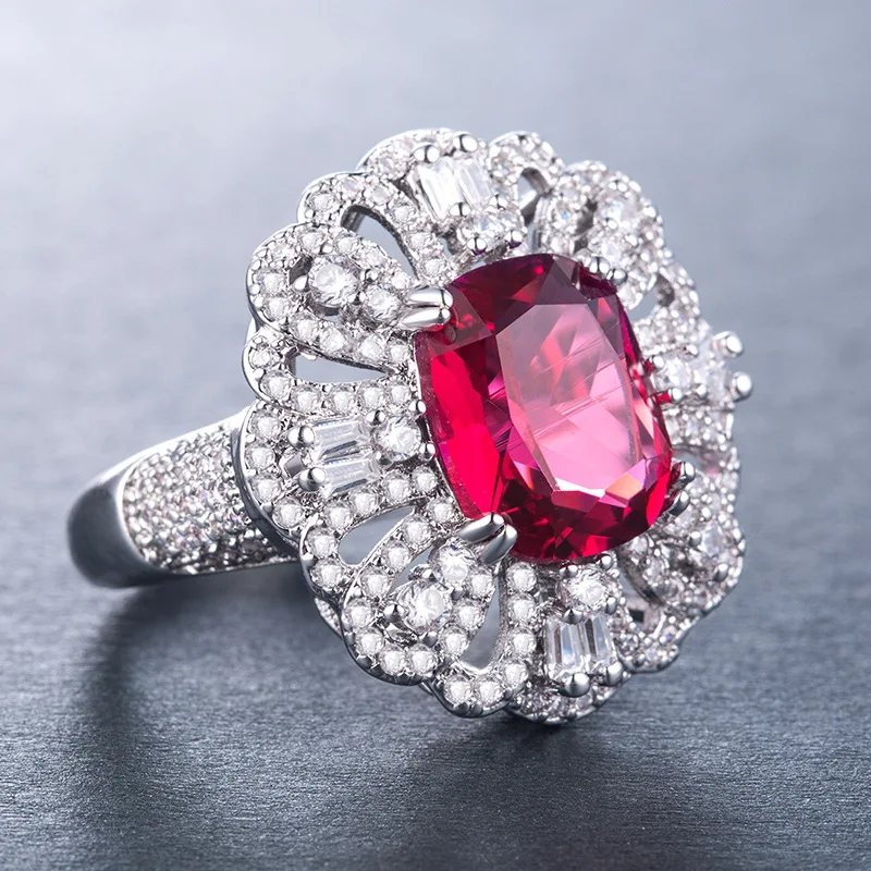 Bague Ringen женское 925 пробы Серебряное кольцо Wtih 10 мм Большой цитрин драгоценный камень серебряные ювелирные изделия для помолвки женские подарки Размер 6-10