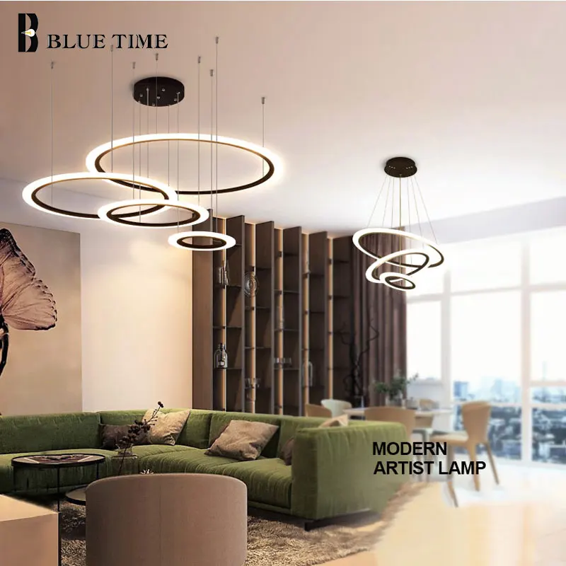 Led Lustre современные люстры с подсветкой для гостиной кухни столовой акриловая