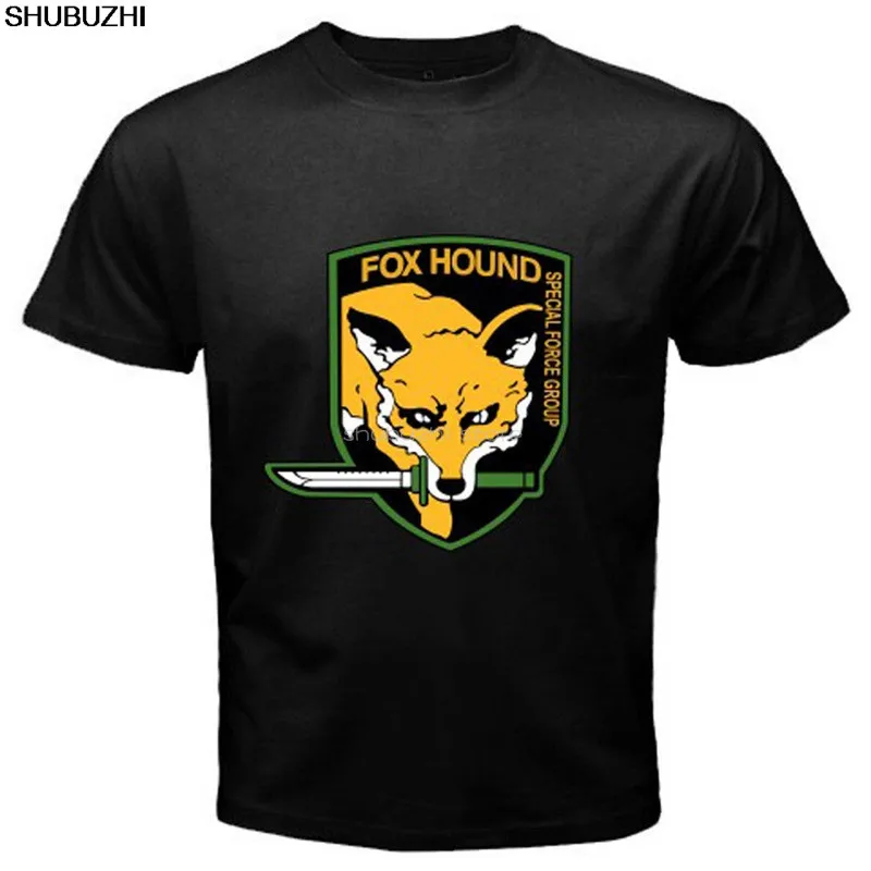 Мужская футболка классная черная с металлической шестерней лисой хаунд спецназ