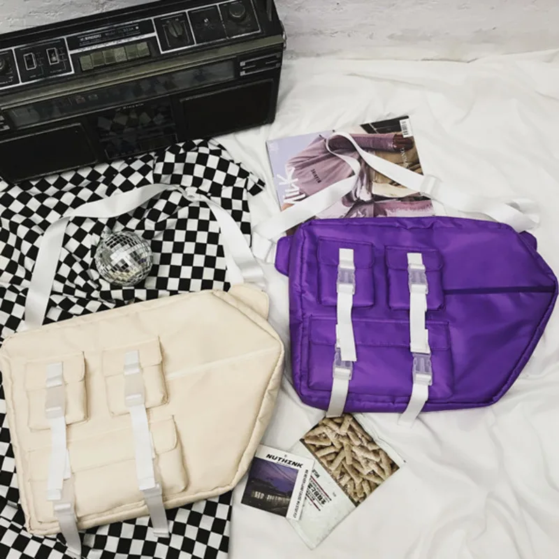 

Nylon Buckle Large Crossbody Bags For Women 2020 Shoulder Messenger Bag Female Luxury Handbags Designer Ladies Hand Sling Bag