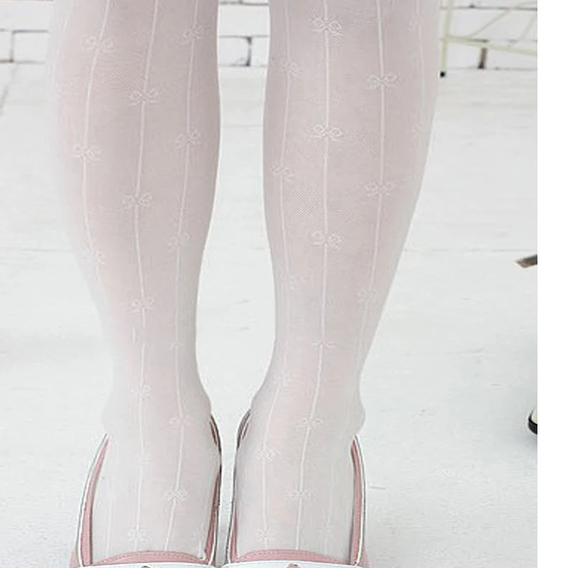 S15-White FENNASI, сетчатые колготки в горошек, липкие женские колготки, модные, сексуальные, тонкие, черные, милые, с бантом, с принтом, в полоску, популярные, женские колготки - Цвет: S15-White