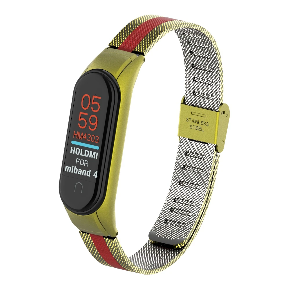 Металлический ремешок для Xiaomi Mi Band 3 Нержавеющая сталь браслет ремень Mi Band 3 Mi3 сменный ремешок; Смарт-часы Mi 3