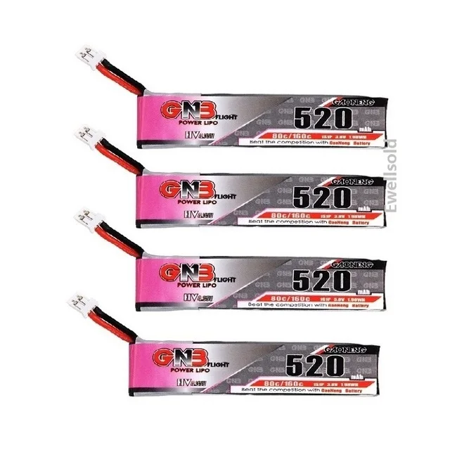 3 шт./4 шт. Gaoneng 520 мАч 8 в 80C/160C 1S HV 4 35 литий-полимерный аккумулятор с разъемом PH2.0 для