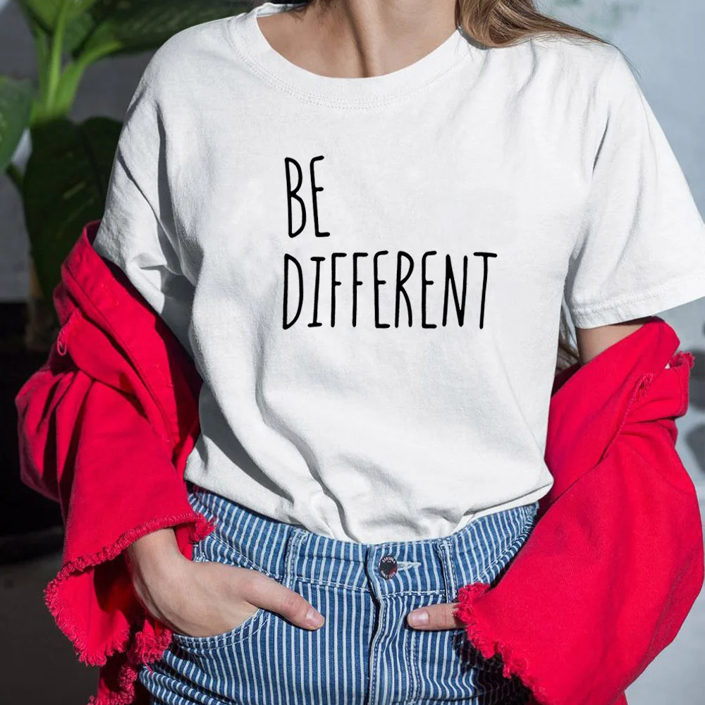 

Be different Women Cute T Shirt Junior Tops Teen Girls Graphic Tees