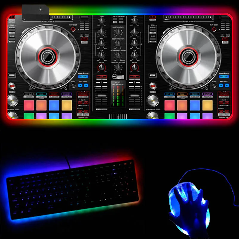 Пользовательские DJ ручной привод светодиодный светильник игровой RGB коврик для
