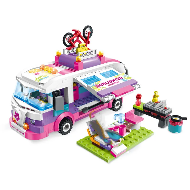 327 шт. наборы блоков для девочек игрушки принцессы голубой кит аквариум