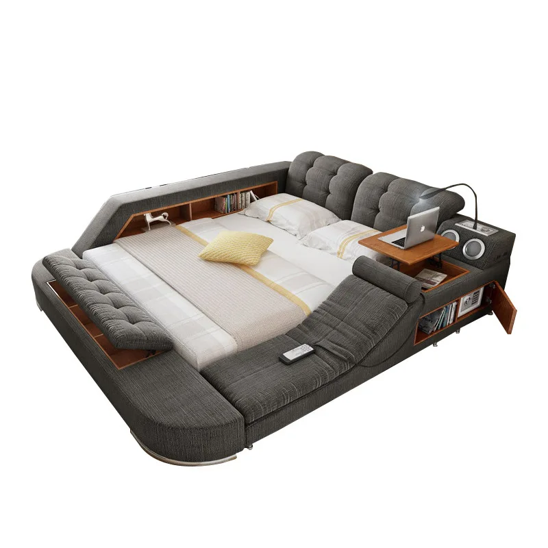 Умная кровать ткань массажная рама мебель для спальни дома Muebles De Dormitorio
