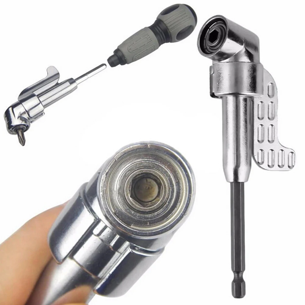 

Magnetic 1/4 Inch Hex Drill Bit Socket Holder Adaptor Sleeve 105 Degree Angle Extension Right Driver Drilling Shank Screwdriver