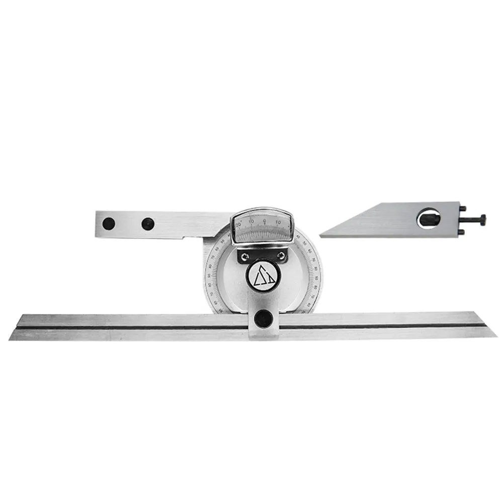 

Universal bevel protractor 0-360 dgeree angle measuring locator accuracy giometer with magnifying glass vernier protractor