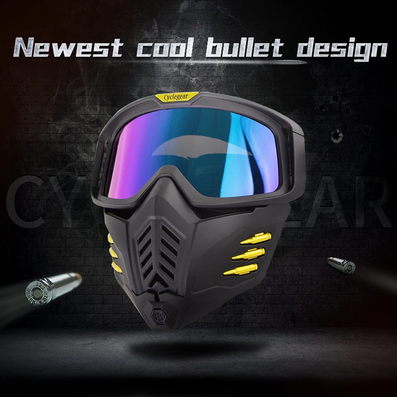 

SOMAN Cafe Racer Motorcycle Helmet with Mask Goggles Retro DOT Open Face Capacete Vintage Casco Men Riding Motorcycle Helmets