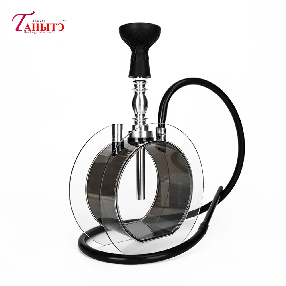 

New Arrival High-QualityPlastic Shisha Hookah Set Round Narguile Smoking Chicha For Smoking Friend Christmas Party Gift
