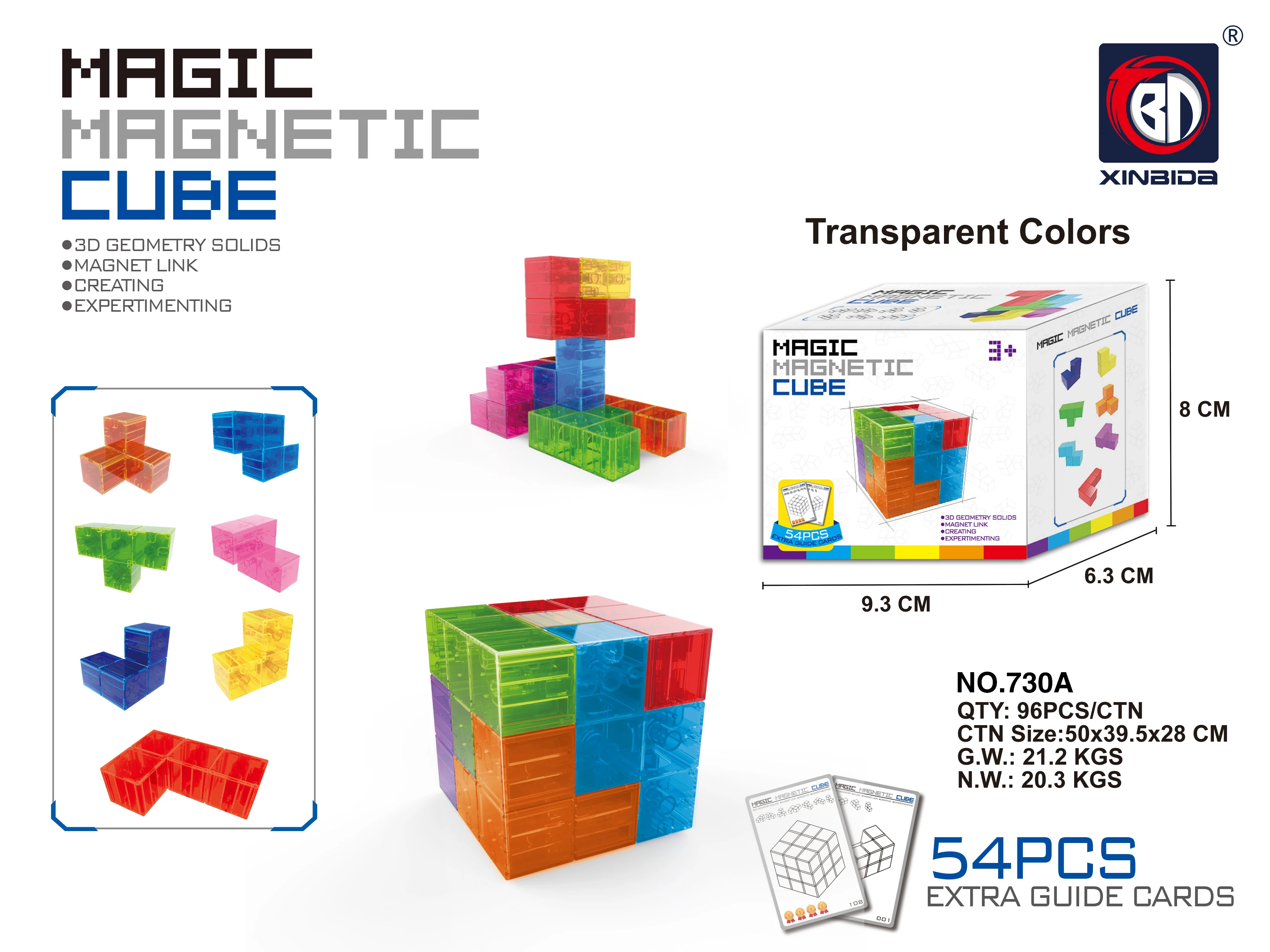 

Good quality ABS plastic material Magic Magnetic Russian Tetris Cube Magnetic building blocks 3D DIY Tetris magnetic cube toys