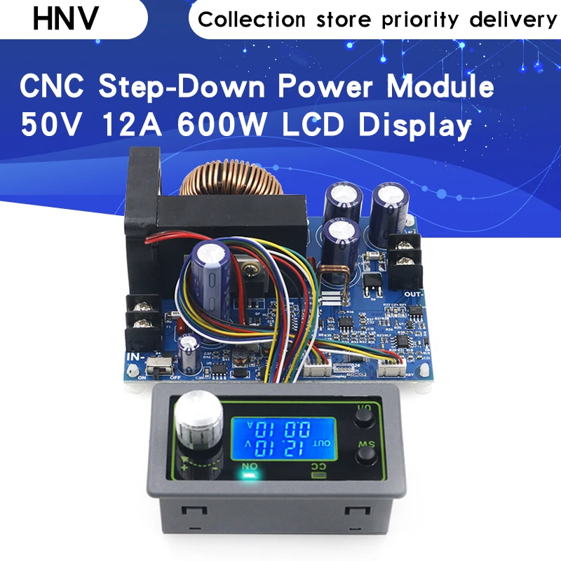 

Понижающий преобразователь постоянного тока WZ5012L, CC CV, понижающий модуль питания 50 в 20 А, 1000 Вт, Регулируемый источник питания с регулируемым...