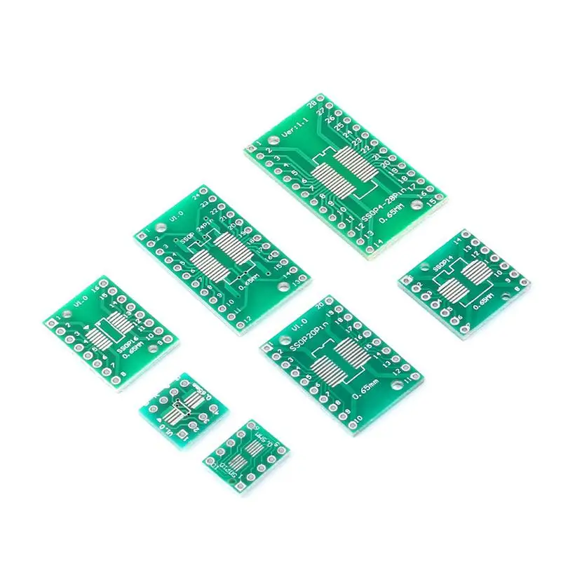 10 шт. SMD Поворотный адаптер преобразователь пластина PCB плата комплект SOP MSOP SSOP TSSOP