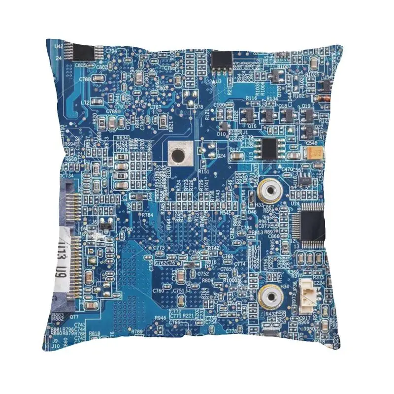 

Наволочка для подушки с синей печатной платой, домашний декор, компьютерная технология, наволочка для подушки, наволочка для автомобиля, дв...