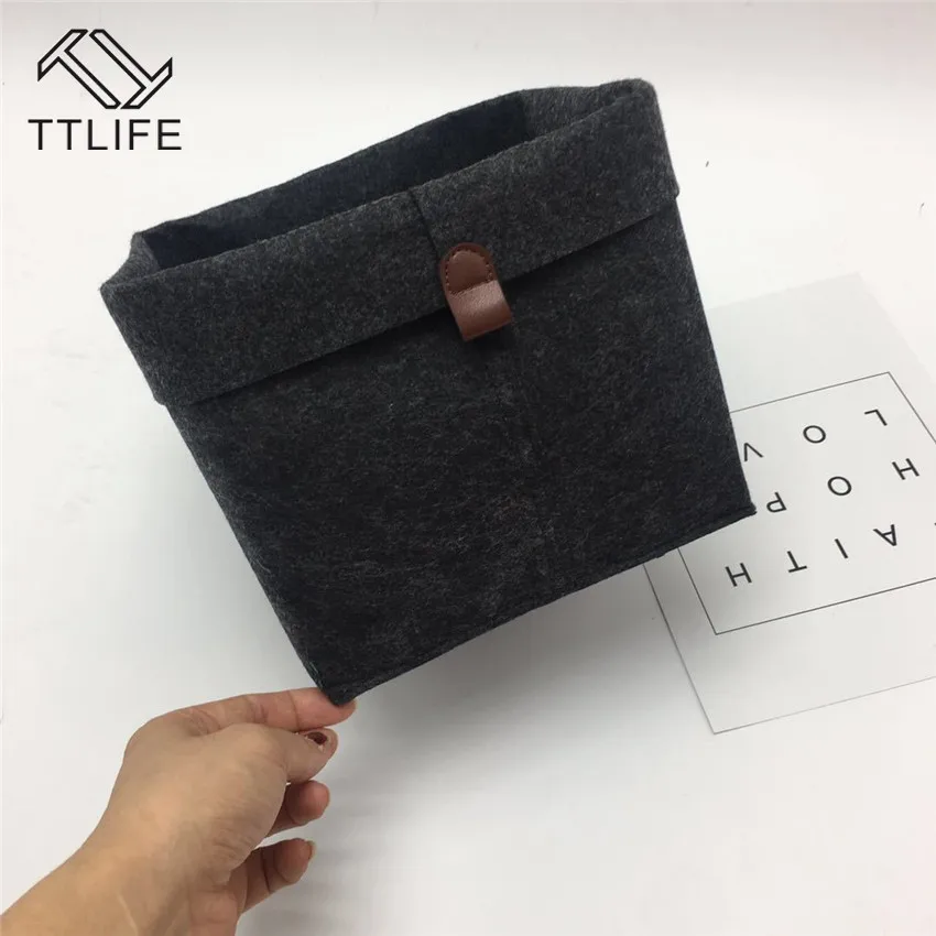 Складная корзина для хранения из войлочной ткани TTLIFE портативная белья детей