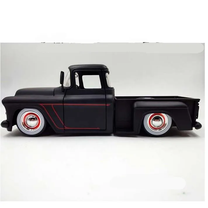 1:24 сплав модель автомобиля, 1955 Chevrolet пикап грузовик сплава Модель автомобиля, съемные шины, дверь openable игрушечный автомобиль