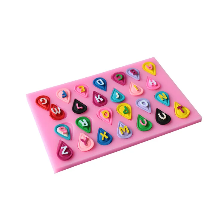 3D в форме сердца буквы шоколадная форма алфавит для торта формы воздушный шар