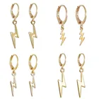 Серьги-кольца с молнией для женщин, модные минималистичные золотые серьги в стиле панк, серьги-обручи, модные ювелирные изделия, аксессуары, подарки