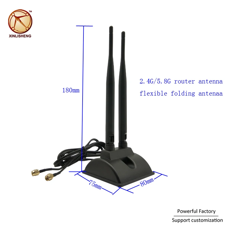 Factory price 2.4G 5.8G dual band wireless wifi repeater external router indoor communication antenna with flexible folding axis | Мобильные
