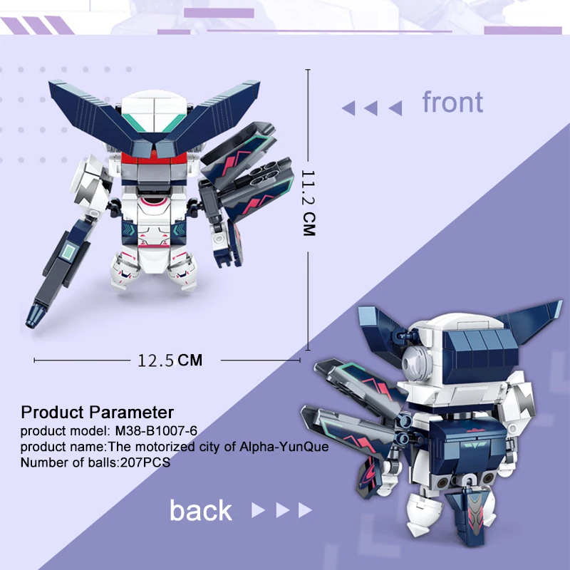 Креативные фигурки Sluban City модель робота Alpha Mecha конструктор сделай сам игровой