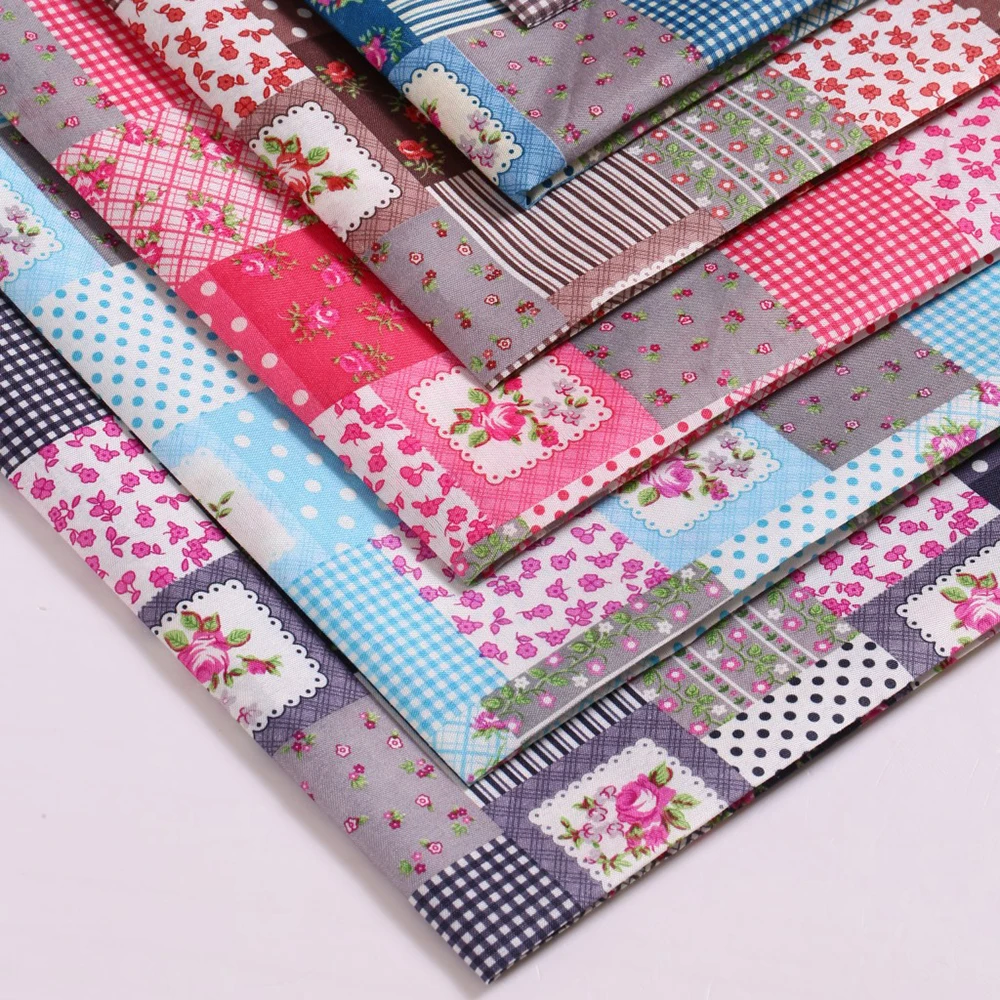 

50x150 см с цветочным принтом ткани модные пестрые ткани Одежда Швейные ткани для пэчворка рукоделие "сделай сам" для Материал