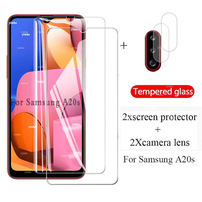 

4in1 protective glass for samsung galaxy a20s samung camera lens glass on sansung a 20s screen protectors SM-A207F/DS film cover