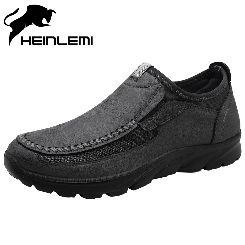 HEINLEMI/кожаные лоферы мужские кроссовки Новая модная мужская повседневная обувь