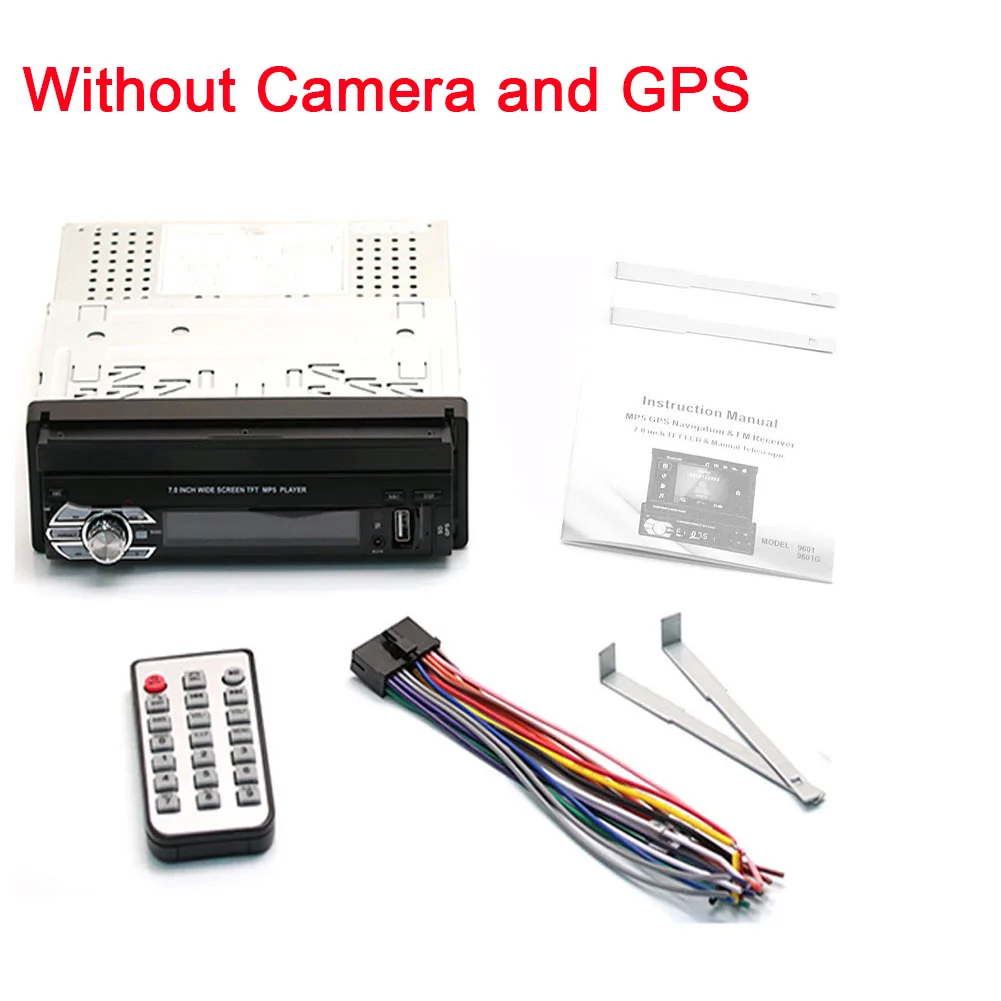 Выдвижной HD-радиоприемник 7-дюймовый экран GPS-навигация с поддержкой BT DVD MP5 SD FM USB
