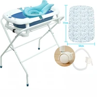 portable baby bathinette folding changing table infant diaper station with bath tub unit
