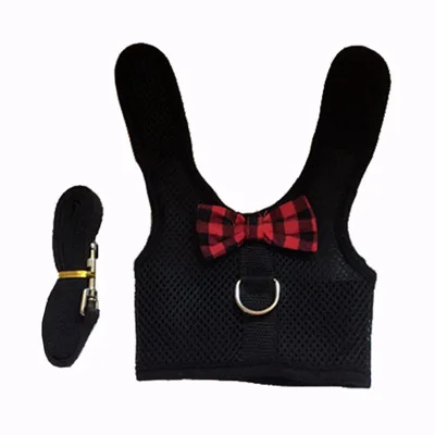 

2021 Pet Mesh Soft Harness With Leash Small Animal Vest Lead for Hamster Rabbit Bunny Small animal pet accessories Belt lead set