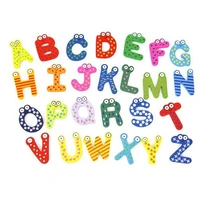 multicolor wooden fridge magnet educational toy symbol 26 alphabet kids children magnetic sticker classroom whiteboard gadget