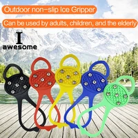 5 teeth ice gripper 5 color for shoes women men crampons ice gripper spike grips cleats for snow studs non slip climbing hiking