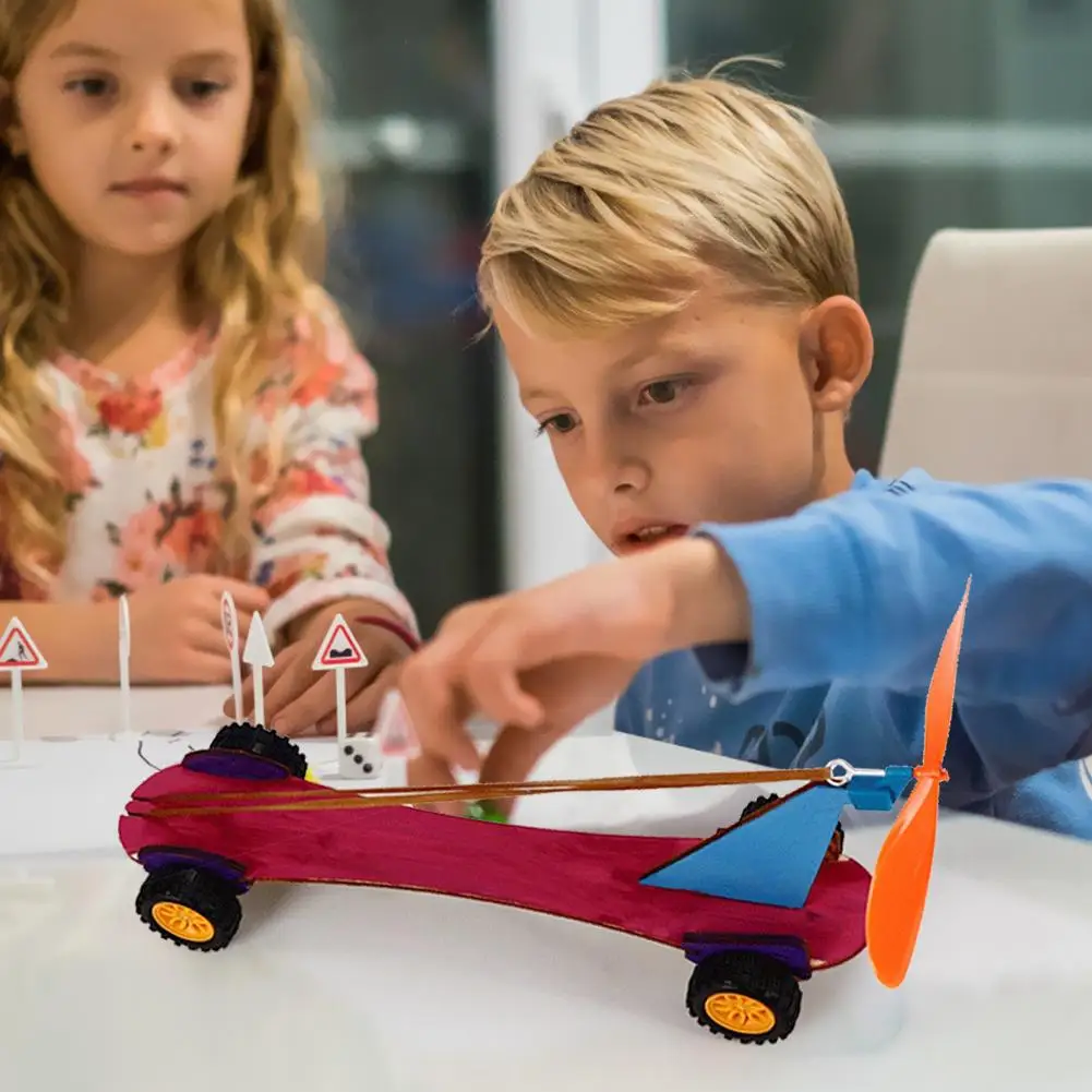 

DIY науки наборы для экспериментов личность специально креативная простота резинкой Мощность автомобиль Fun школьного проекта подарок