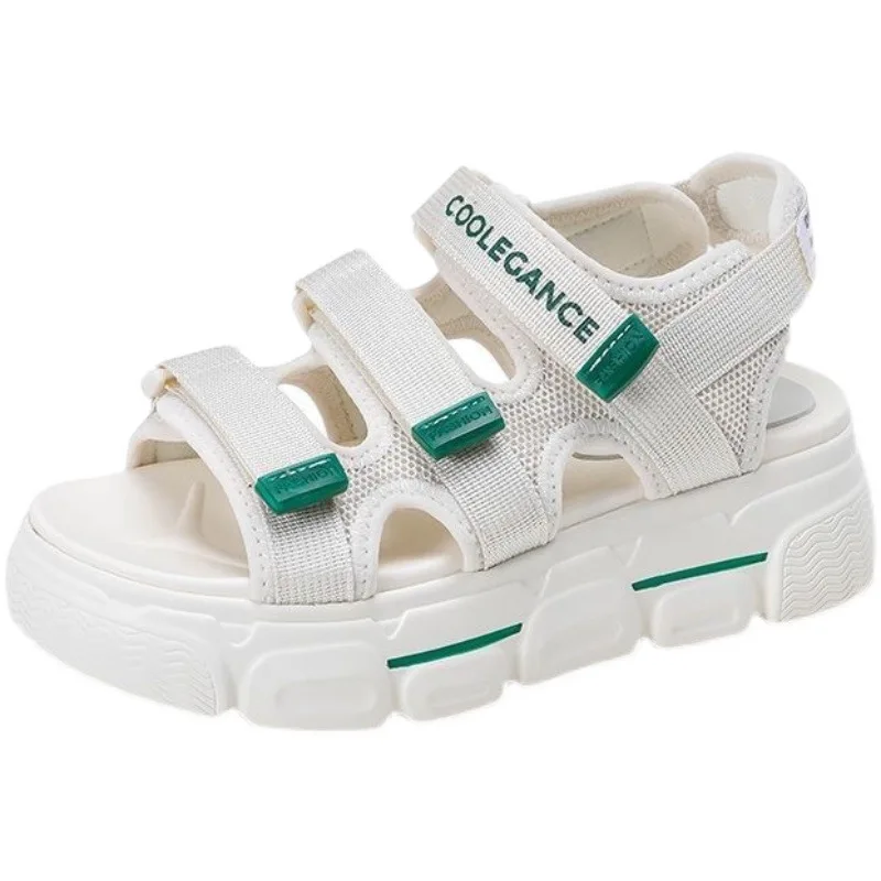 

Summer Shoes Women Gladiator Sandals Flats Platforms Woman Causal Wedge Shoes Open Toe Black White platform shoes cute heels