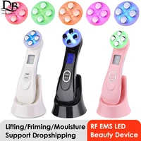 ems mesotherapy electroporation rf radio frequency led photon skin care neck face lifting tighten wrinkle removal beauty machine