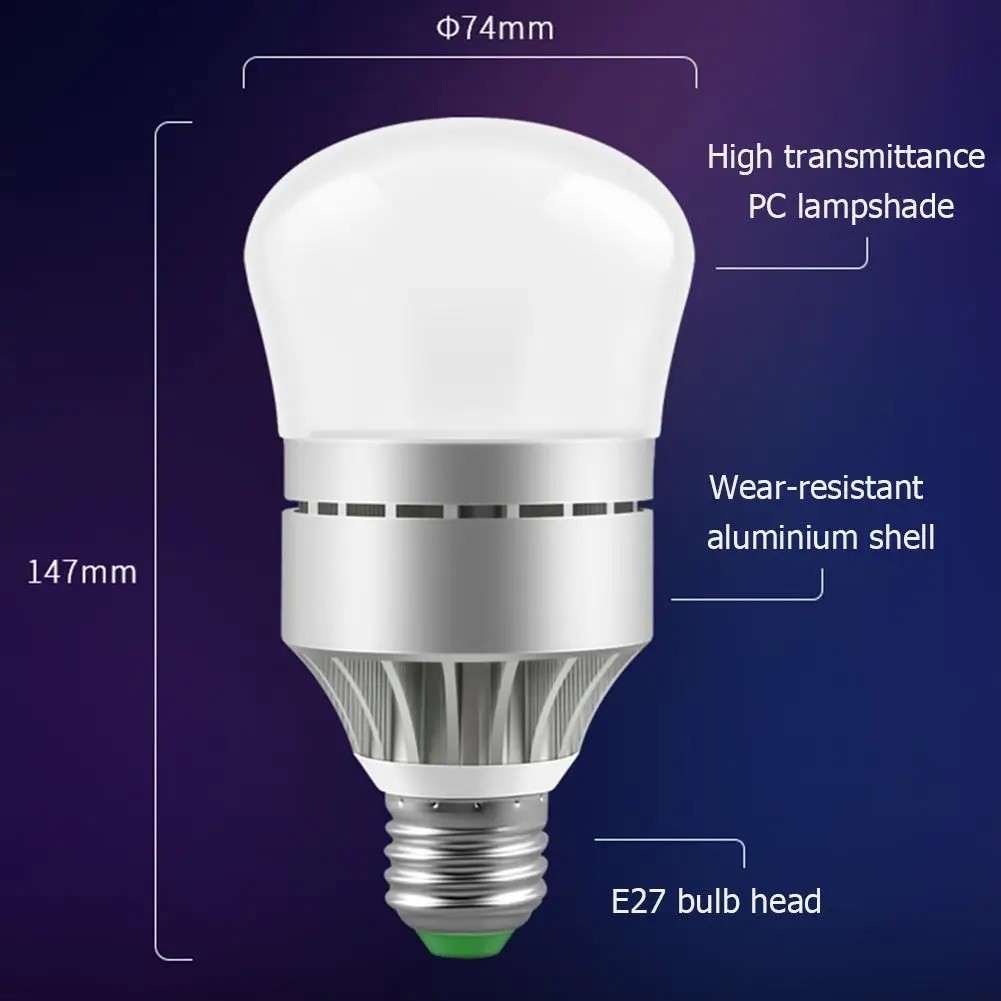 

WIFI Smart LED Bulb E27 Free Adjustment of Brightness Long Life IP68 Remote Control with Alexa Google Home Assistant APP