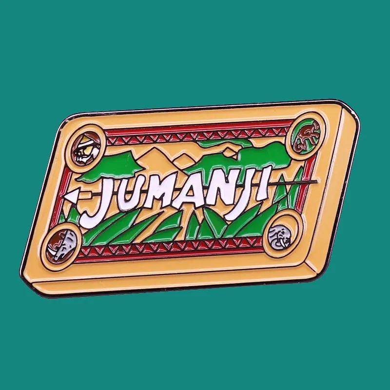Эмалированная брошь на булавке Jumanji с лацканами Коллекционирование мультяшных