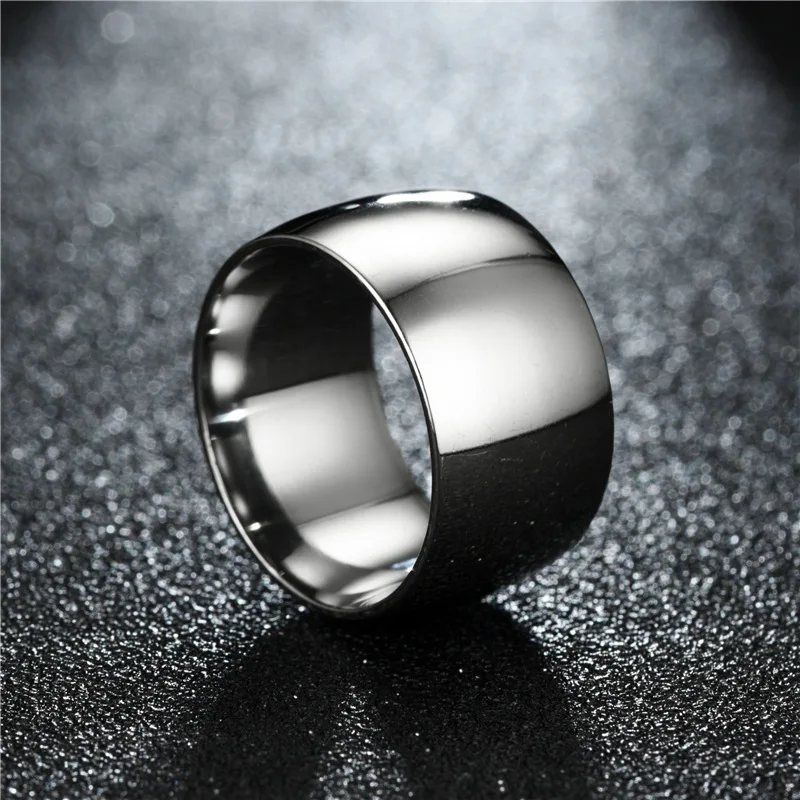 Black Gold Color Fashion Simple Ring Classic Stainless Steel Width Women Men Couple Charm Jewelry for Party Wedding | Украшения и