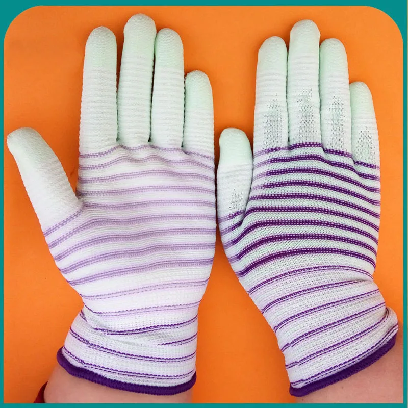 Уплотненные женские нейлоновые перчатки с покрытием из искусственной кожи