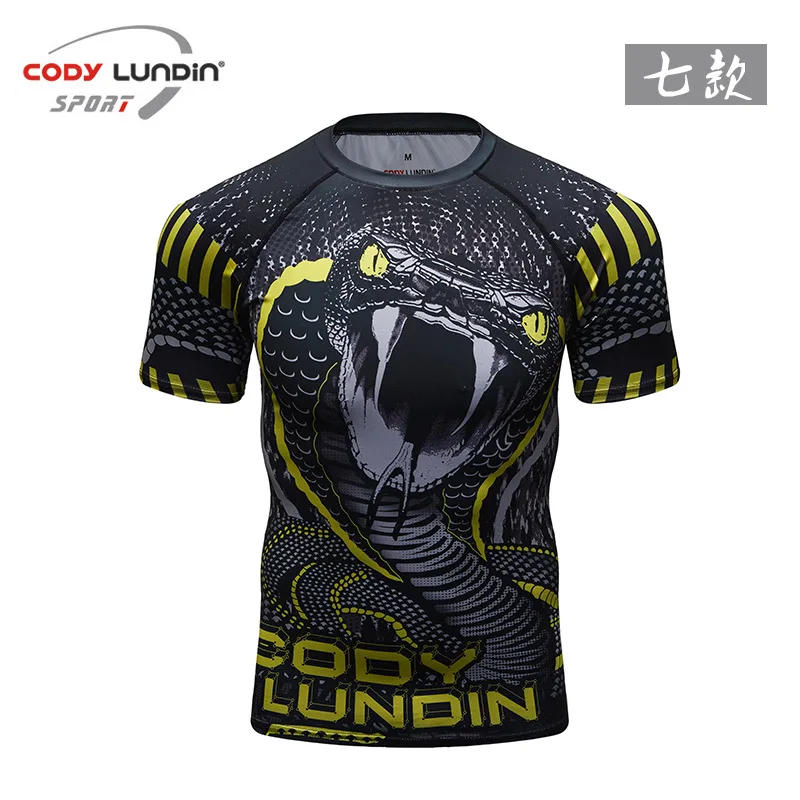 

MMA Rashguard Bjj Jiu Jusit T Shirts Boxing Jerseys Kickboxing Fightwear Men Fitness Running Shirt Fighting Compression TShirt