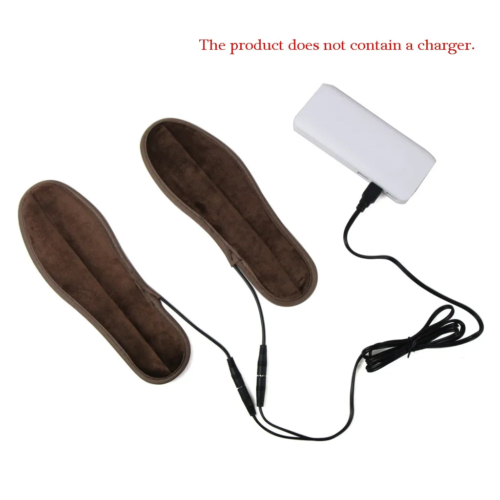 1 пара стельки с подогревом колодки унисекс для ног грелка ноги USB перезаряжаемые