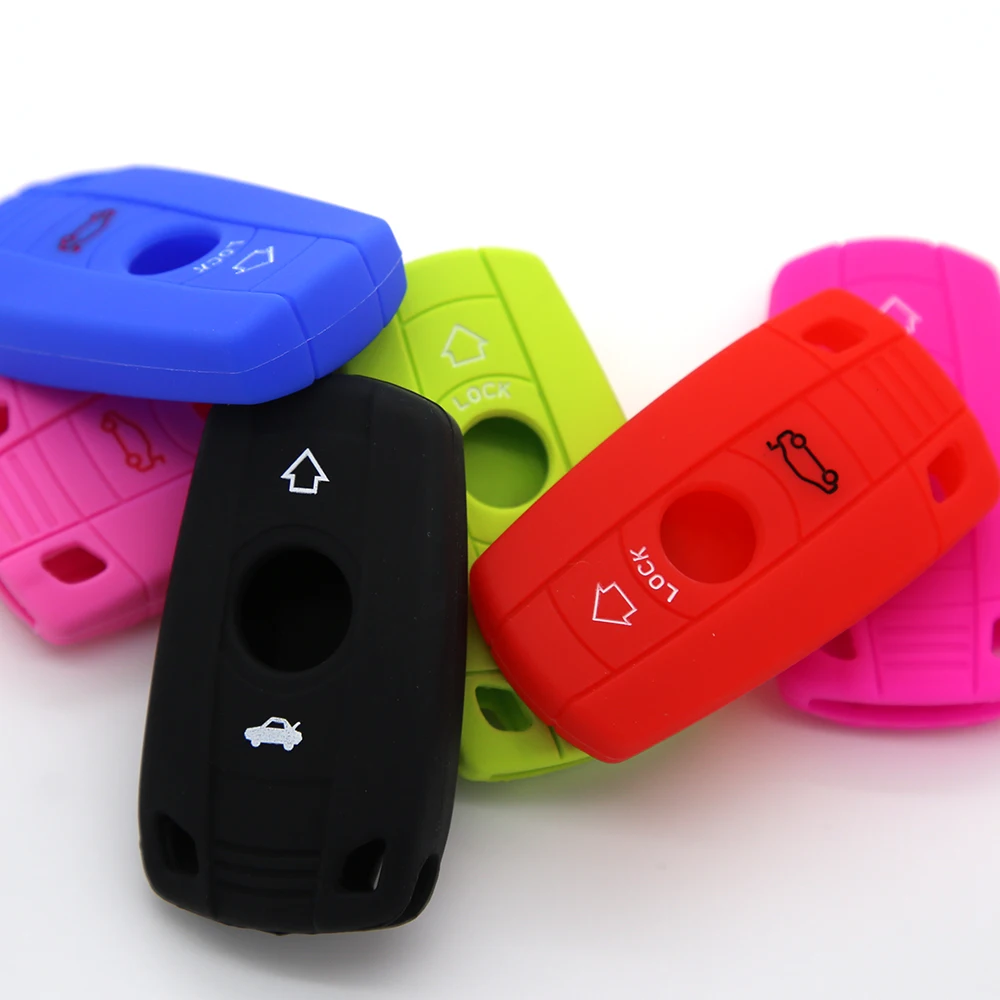 

High Quality Fancy Gift Wholesale Price Eco-friendly Soft Waterproof 2 Button Smart Silicone Car Key Fob Cover Protect Case