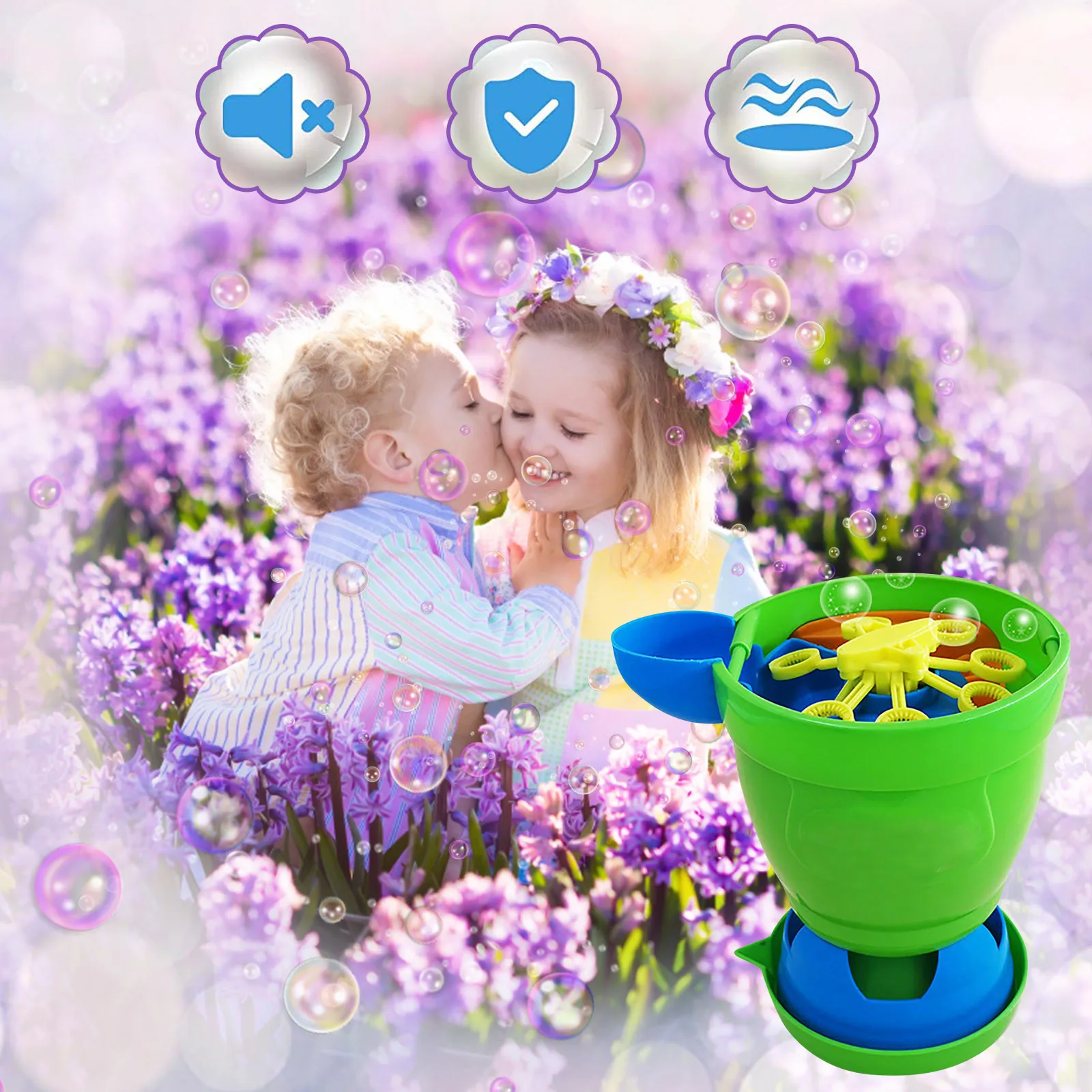 

Funny Magic Bubble Blower Machine Electric Automatic Bubble Maker Gun With Mini Fan Kids Outdoor Toys Supplies Wholesale