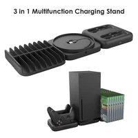 HOT  Electronic Machine Accessorie for X-BOX 3-in-1 Gamepad Controller Charging Docks Game Disc Storage Stands