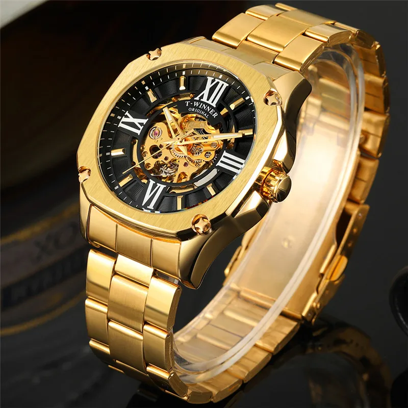 Автоматические механические мужские наручные часы WINNER военные армейские