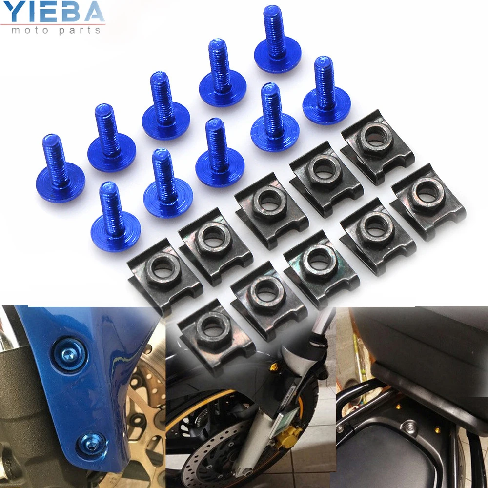 10 шт 6 мм Обтекатели кузова мотоцикла болты шпиль Скорость крепежа зажимы винт