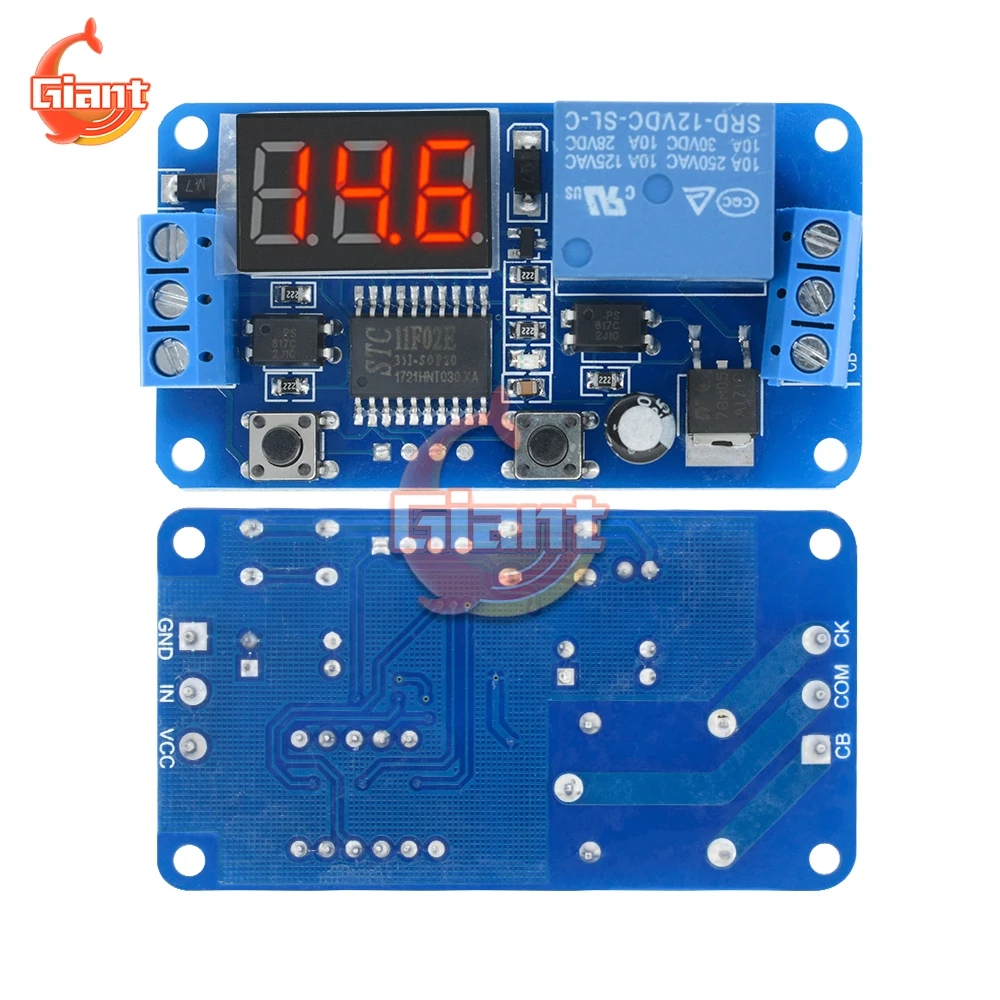 12В модуль реле таймера светодиодный цифровой дисплей внешний задержки триггера
