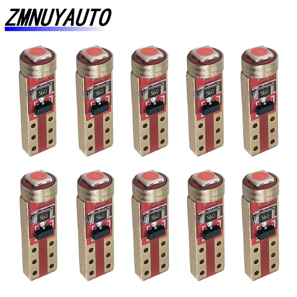 

10 шт. T5 W3W 74 3030 чип светодиодный клин приборной панели манометр лампа автомобильный предупреждающий индикатор приборной панели лампочка 12 В белый красный желтый